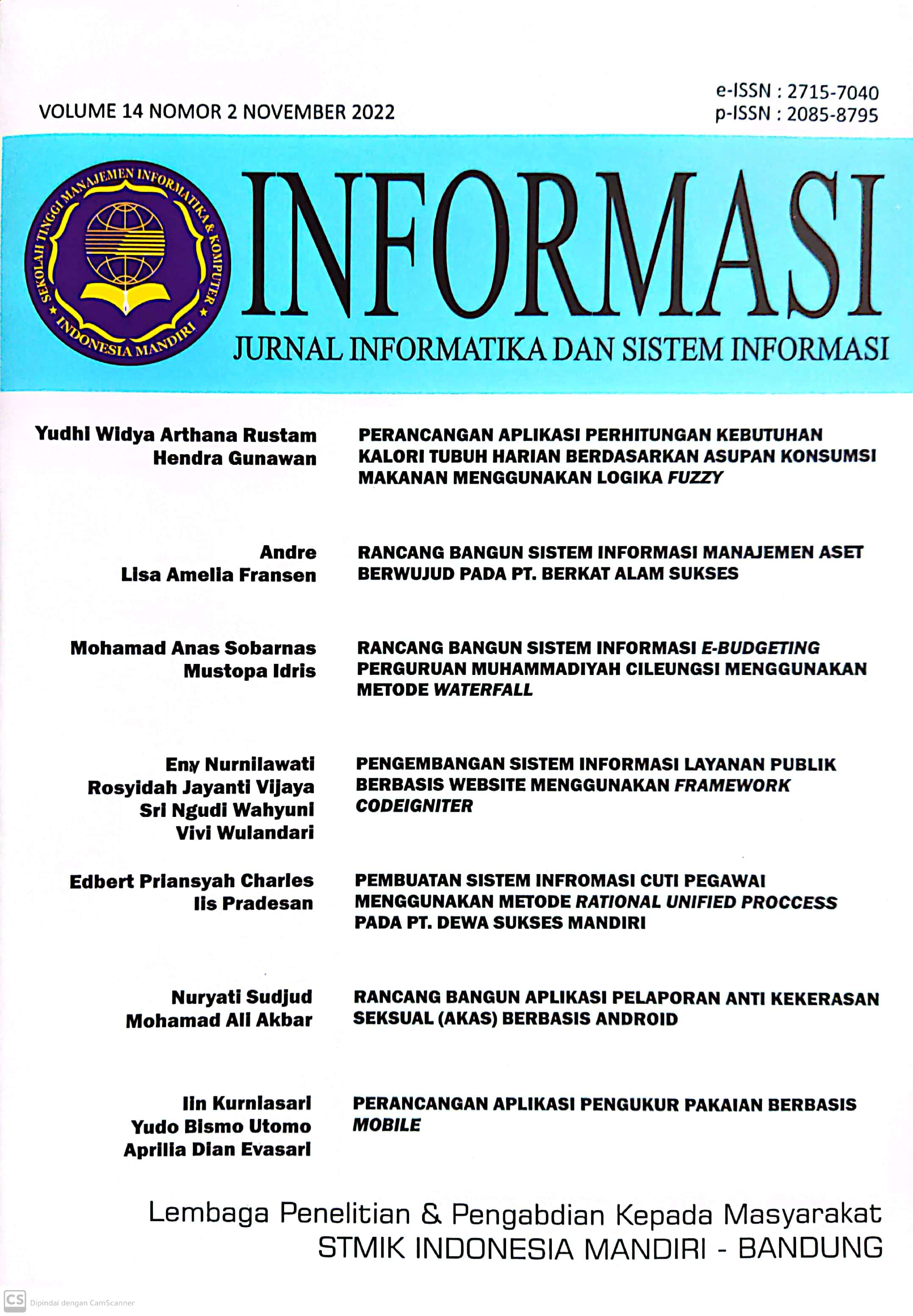 Informasi : Jurnal Informatika Dan Sistem Informasi