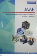 JOURNAL OF APPLIED ACCOUNTING AND FINANCE VOL. 1, NO. 1, MARET 2017