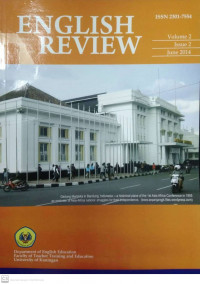 ENGLISH REVIEW JOURNAL OF ENGLISH EDUCATION VOLUME 2 ISSUE 2 JUNI 2014