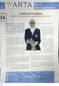 WARTA UNIVERSITAS NEGERI MALANG NOMOR 126 TAHUN XVII SEPTEMBER 2016