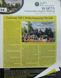 WARTA UNIVERSITAS NEGERI MALANG NOMOR 103 TAHUN XV OKTOBER 2014