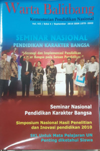 WARNA BALITBANG KEMENTRIAN PENDIDIKAN NASIONAL VOL. VII/ EDISI 4/ SEPTEMBER 2010