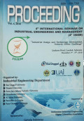 PROCEEDING 4Th INTERNATIONAL SEMINAR ON INDUSTRIAL ENGINEERING AND MANAGEMENT (ISIEM) VOL. 4, 2010