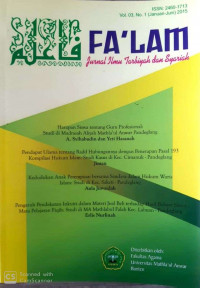 FA'LAM JURNAL ILMU TARBIYAH DAN SYARIAH: VOL.03 NOMOR 1