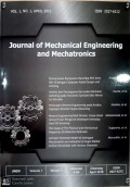 JOURNAL OF MECHANICAL ENGINEERING AND MECHATRONICS: VOLUME 1 NOMOR 1