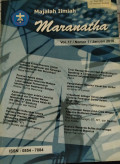 MAJALAH ILMIAH MARANATHA: VOLUME 17 NOMOR 1