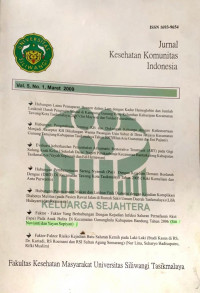 JURNAL KESEHATAN KOMUNITAS INDONESIA: VOLUME 5 NOMOR 1