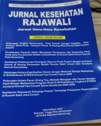 JURNAL KESEHATAN RAJAWALI; JURNAL ILMU-ILMU KESEHATAN VOLUME 2, NOMOR 2