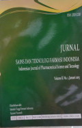 JURNAL SAINS DAN TEKNOLOGI FARMASI INDONESIA: VOLUME II NOMOR 1