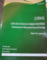 JURNAL SAINS DAN TEKNOLOGI FARMASI INDONESIA: VOLUME V NOMOR 1