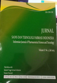 JURNAL SAINS DAN TEKNOLOGI FARMASI INDONESIA: VOLUME II NOMOR 2