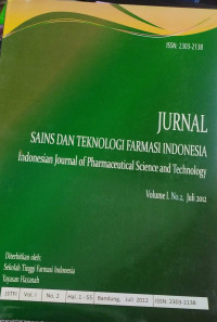 JURNAL SAINS DAN TEKNOLOGI FARMASI INDONESIA: VOLUME 1: NOMOR 2