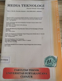 MEDIA TEKNOLOGI: JURNAL ILMIAH TEKNOLOGI: VOLUME 5 NOMOR 1