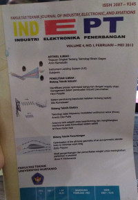 JURNAL TEKNIK PENERBANGAN, TEKNIK ELEKTRO DAN TEKNIK INDUSTRI: VOLUME 4 NOMOR 1