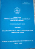 Peraturan Menteri Pendidikan dan Kebudayaan Republik Indonesia Nomor 34 Tahun 2020 tentang Organisasi dan Tata Kerja Lembaga Layanan Pendidikan Tinggi