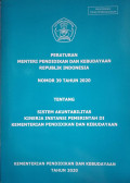 Peraturan Menteri Pendidikan dan Kebudayaan Republik Indonesia Nomor 39 Tahun 2020 tentang Sistem Akuntabilitas Kinerja Instansi Pemerintah di Kementerian Pendidikan dan Kebudayaan