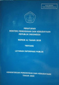 Peraturan Menteri Pendidikan dan Kebudayaan Republik Indonesia Nomor 41 Tahun 2020 tentang Layanan Informasi Publik