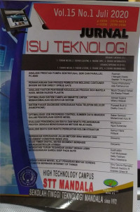 JURNAL ISU TEKNOLOGI: VOLUME 15 NOMOR 1