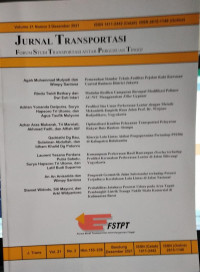 JURNAL TRANSPORTASI FORUM STUDI TRANSPORTASI VOLUME 21 NOMOR 3