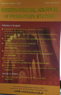 INTERNATIONAL JOURNAL OF PESANTREN STUDIES: VOLUME 5 NOMOR 1