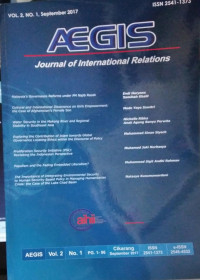 AEGIS JOURNAL OF INTERNATIONAL RELATIONS VOLUME 2 NOMOR 1