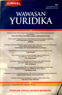 JURNAL WAWASAN YURIDIKA: VOLUME 3 NOMOR 2