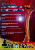 JURNAL HUKUM MIMBAR JUSTITIA: VOLUME 3 NOMOR 2