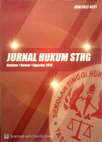 JURNAL HUKUM STHG: VOLUME 1 NOMOR 1