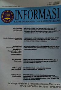 INFORMASI: JURNAL INFORMATIKA DAN SISTEM INFORMASI: VOLUME 13 NOMOR 1