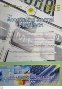 THE ACCOUNTING JOURNAL OF BINANIAGA: VOLUME 4 NOMOR 1, JUNI 2019