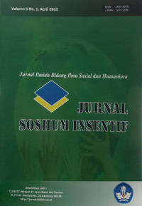 JURNAL SOSHUM INSENTIF VOLUME 5 NO. 1 APRIL 2022