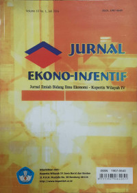 JURNAL EKONO INSENTIF VOLUME 10 NO. 1 JULI 2016