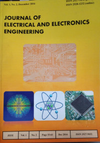 Image of JOURNAL OF ELECTRICAL AND ELECTRONICS ENGINEERING VOLUME 1 NOMOR 2