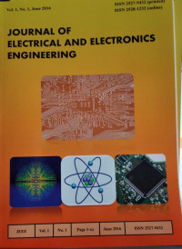 Image of JOURNAL OF ELECTRICAL AND ELECTRONICS ENGINEERING VOLUME 1 NOMOR 1